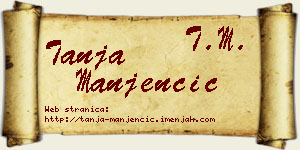 Tanja Manjenčić vizit kartica